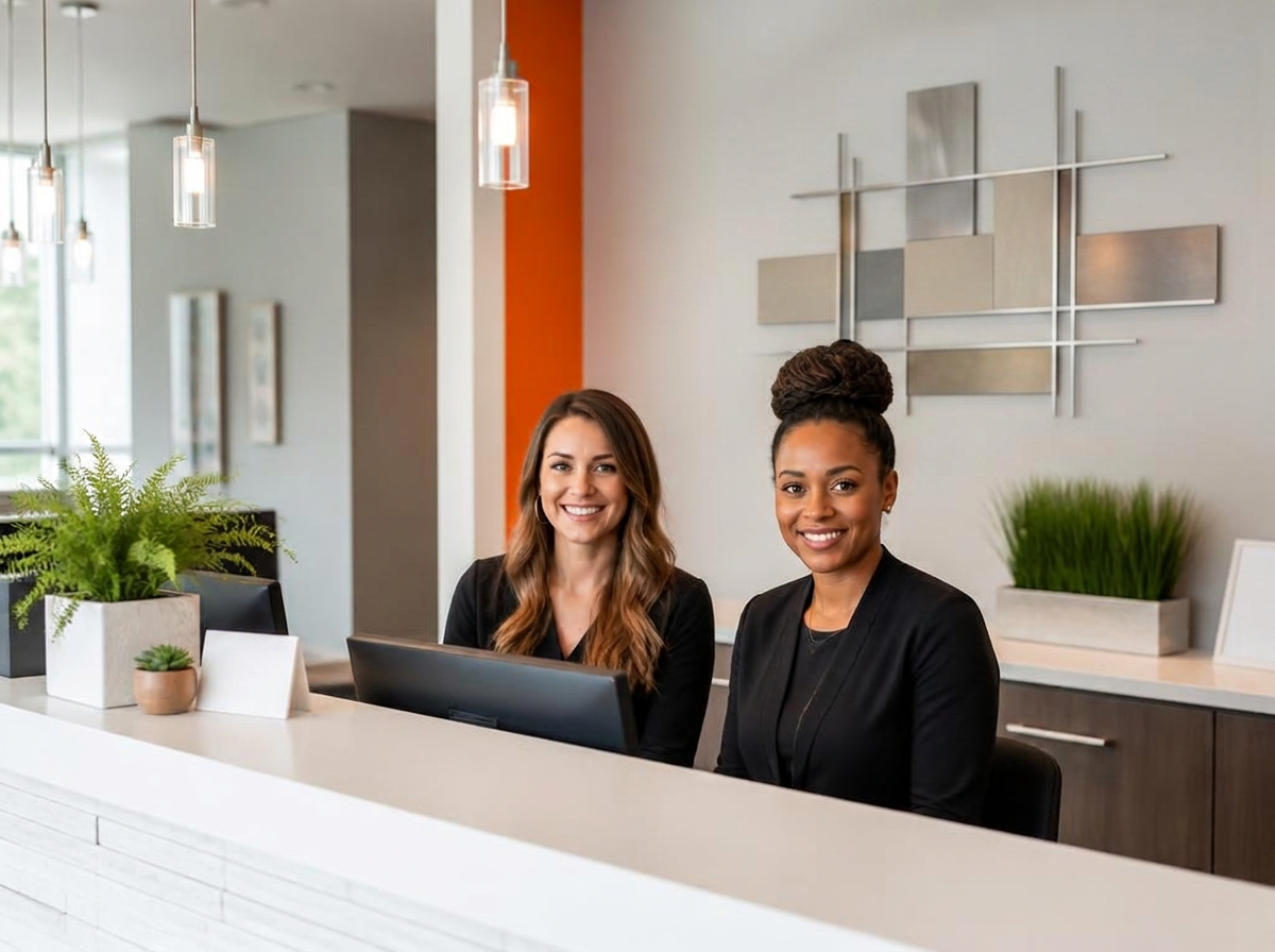 Friendly front desk team at Kulkarni Orthodontics